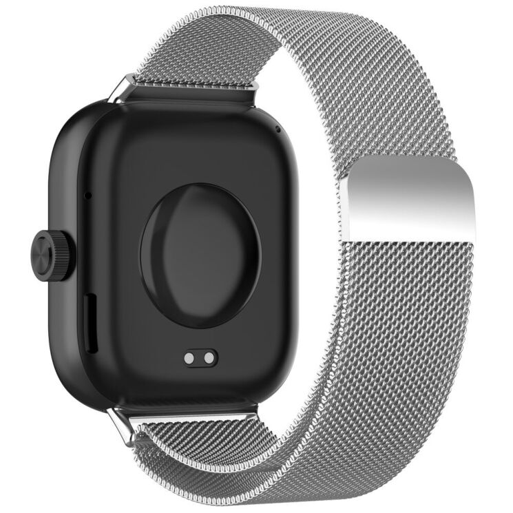 Ремешок Deexe Milanese Stainless Steel для Xiaomi Redmi Watch 4 / Mi Smart Band 8 Pro / Band 9 Pro - Silver: фото 1 из 10
