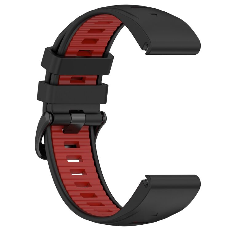 Ремінець Deexe Modern Strap для годинників Garmin з шириною кріплення QuickFit 20mm - Black / Red: фото 2 з 7