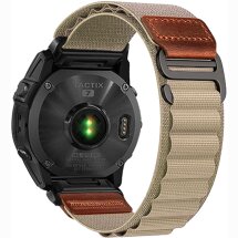 Ремінець Deexe Nylon Leather для Garmin з кріпленням Quick Fit 26mm - Olive: фото 1 з 6