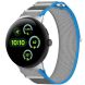 Ремешок Deexe Nylon Strap для Google Pixel Watch 3 (45mm) - Blue / Grey (380702LH). Фото 2 из 6