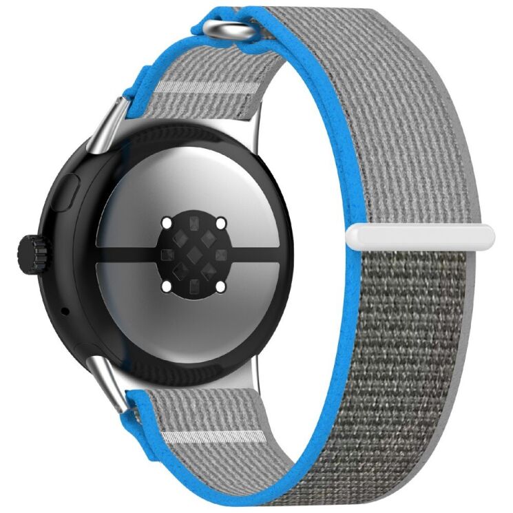 Ремешок Deexe Nylon Strap для Google Pixel Watch 3 (45mm) - Blue / Grey: фото 1 из 6