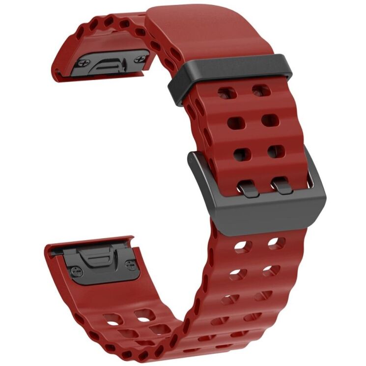 Ремешок Deexe Ocean Strap для часов Garmin c креплением Quick Fit 26mm - Wine Red: фото 1 из 6