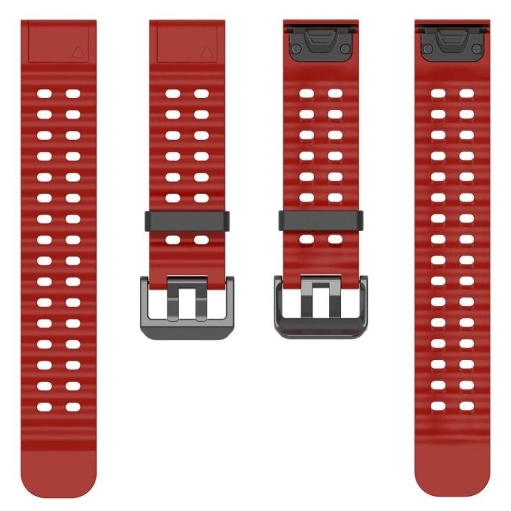 Ремешок Deexe Ocean Strap для часов Garmin c креплением Quick Fit 26mm - Wine Red: фото 2 из 6
