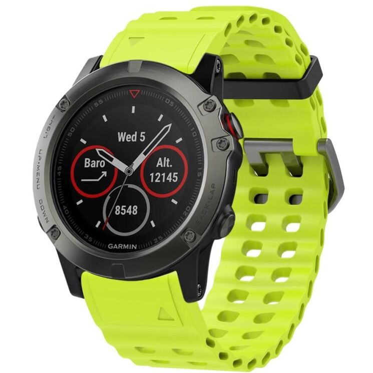 Ремешок Deexe Ocean Strap для часов Garmin c креплением QuickFit 22mm - Green: фото 4 из 6