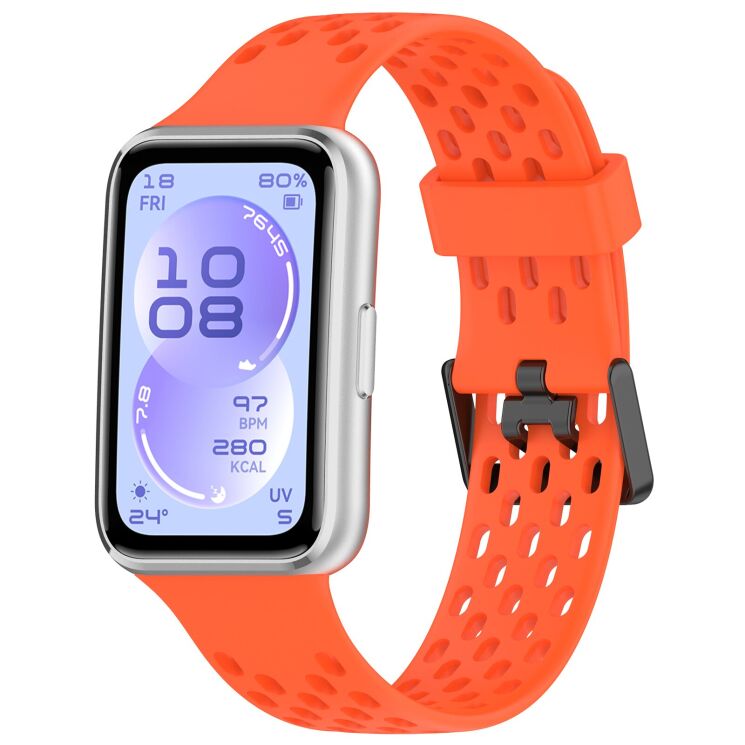 Ремешок Deexe Ocean Strap для Huawei Band 11 Pro / Band 11 - Orange (410604O) Ремешок Deexe Ocean Strap для Huawei Band 11 Pro / Band 11 - Orange: фото 4 из 9
