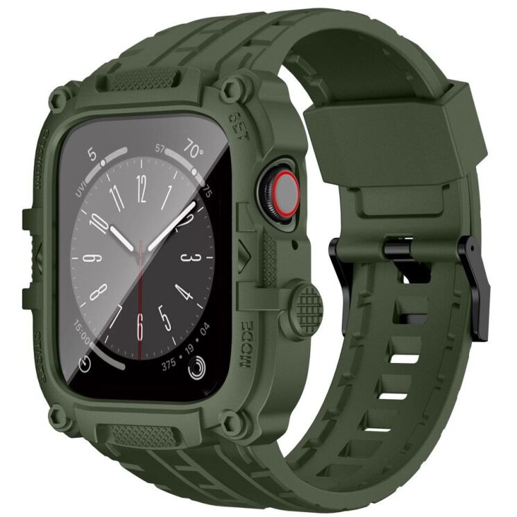 Ремінець Deexe Rugged Strap для Apple Watch 45 mm (7 / 8 / 9 Series) - Green: фото 1 з 10