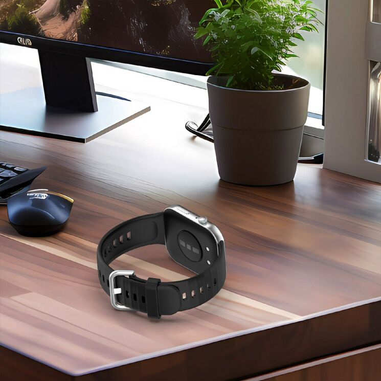 Ремінець Deexe Silicone Band для Huawei Watch Fit 3 / Fit 4 / Fit 4 Pro - Purple: фото 8 з 10