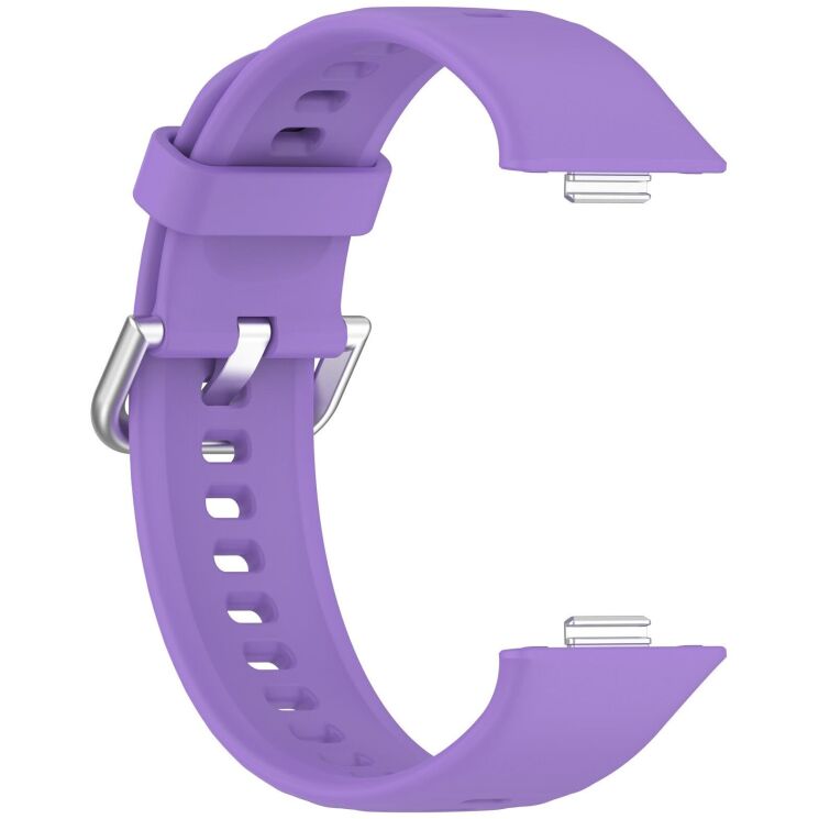 Ремінець Deexe Silicone Band для Huawei Watch Fit 3 / Fit 4 / Fit 4 Pro - Purple: фото 4 з 10