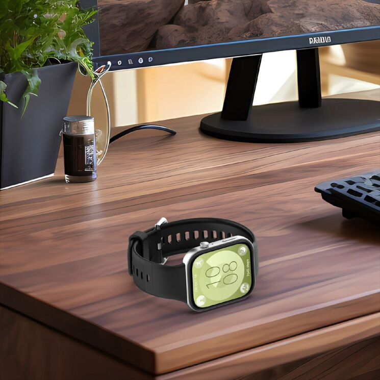 Ремінець Deexe Silicone Band для Huawei Watch Fit 3 / Fit 4 / Fit 4 Pro - Purple: фото 7 з 10