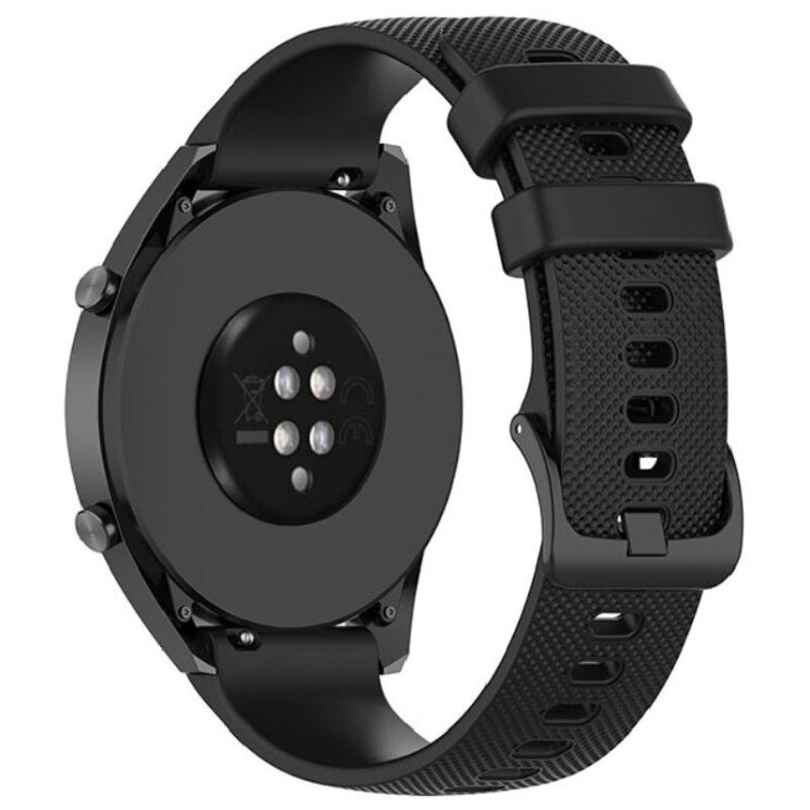 Ремешок Deexe Silicone Watchband для Huawei Watch GT 3 (46mm) - Black: фото 1 из 8
