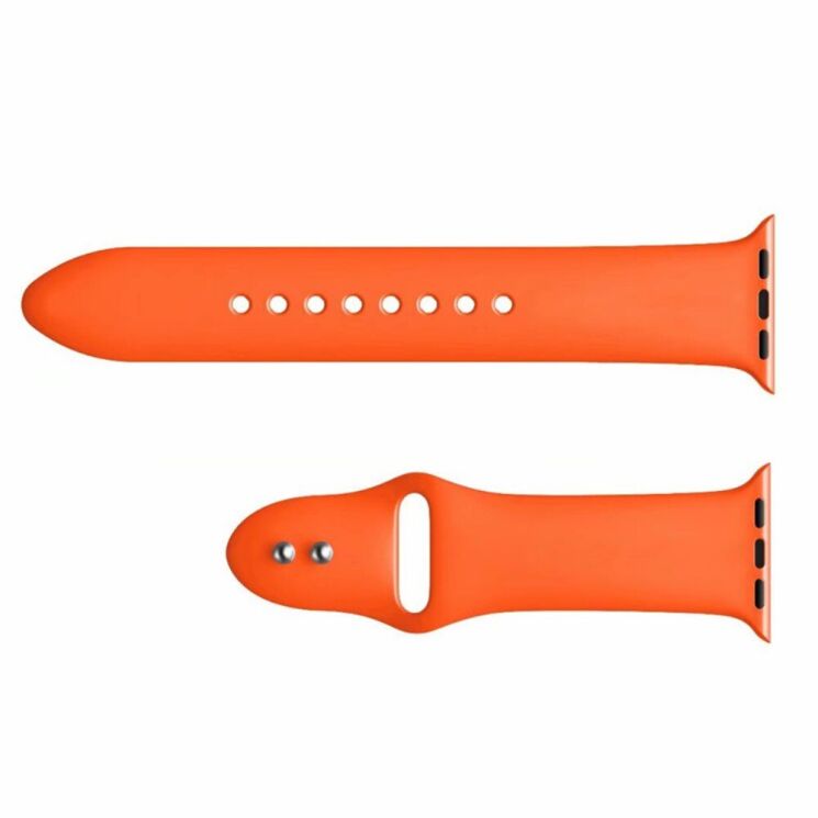 Ремешок Deexe Soft Touch для Apple Watch 42 (Series 10) / 41 / 40 / SE 40 / 38 - Orange: фото 3 из 3