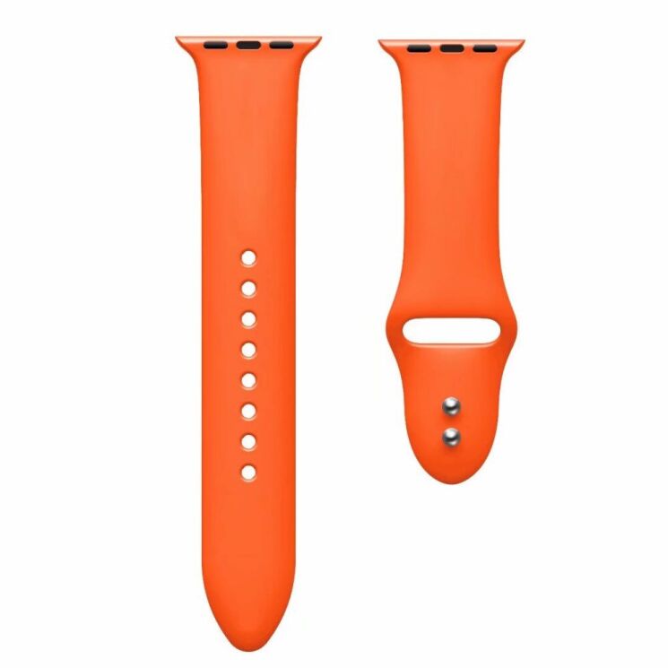 Ремешок Deexe Soft Touch для Apple Watch 42 (Series 10) / 41 / 40 / SE 40 / 38 - Orange: фото 2 из 3