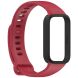 Ремешок Deexe Soft Touch для Xiaomi Mi Smart Band 9 Active / Redmi Band 3 - Black / Red (372400BR). Фото 4 из 12