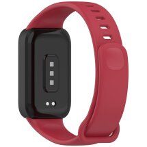 Ремешок Deexe Soft Touch для Xiaomi Mi Smart Band 9 Active / Redmi Band 3 - Black / Red: фото 1 из 12