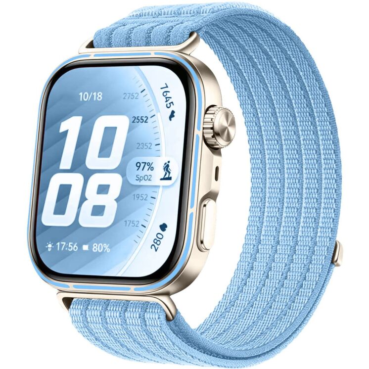 Ремешок Deexe Soft Weave для Huawei Watch Fit 4 Pro / Fit 4 / Fit 3 - Baby Blue: фото 2 из 5