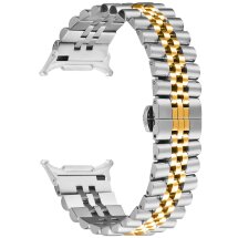 Ремешок Deexe Stainless Steel QuickFit для Samsung Galaxy Watch 8 (40/44mm) / 8 Classic / Ultra (2025) - Silver / Gold: фото 1 из 7