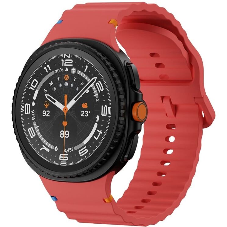 Ремінець KALEBOL Silicone Strap для Samsung Galaxy Watch 8 (40/44mm) / 8 Classic - Red: фото 3 з 7