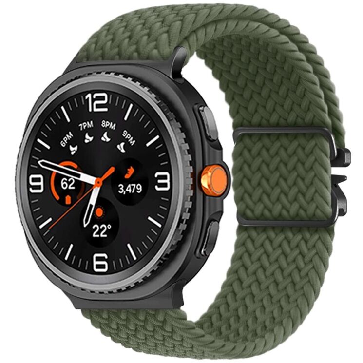 Ремінець Reframe Braided Strap для Samsung Galaxy Watch 8 (40/44mm) / 8 Classic - Olive Green: фото 2 з 4