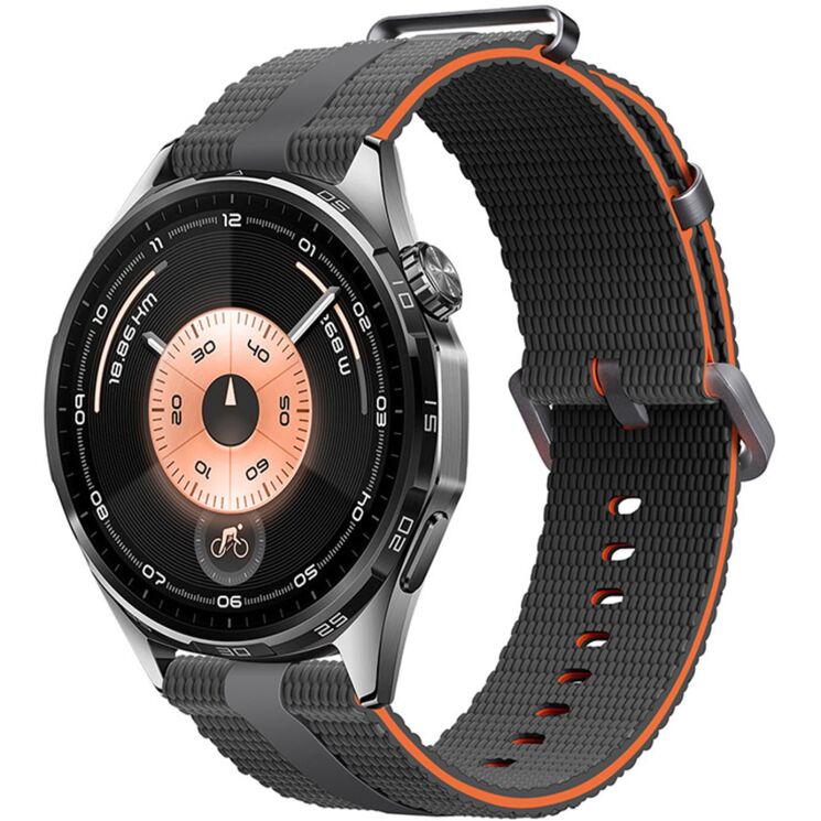 Ремешок Reframe Sport Linear для часов с шириной крепления 20 мм - Grey / Orange: фото 2 из 9
