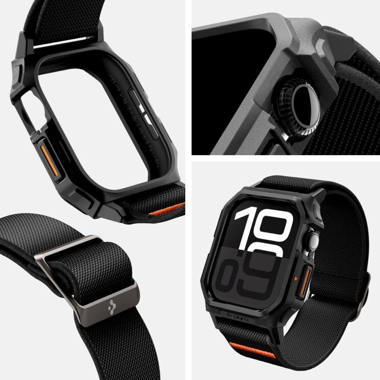 Ремешок Spigen (SGP) Lite Fit Pro для Apple Watch 10 46 mm (ACS08609) - Matte Black: фото 11 из 16