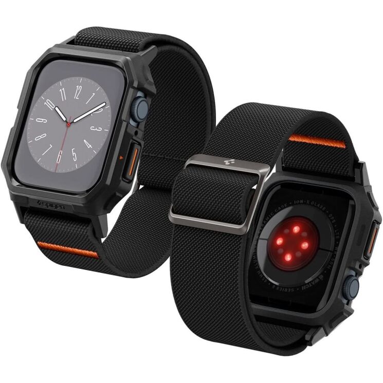 Ремешок Spigen (SGP) Lite Fit Pro для Apple Watch 45 mm (7 / 8 / 9 Series) - Matte Black: фото 8 из 14