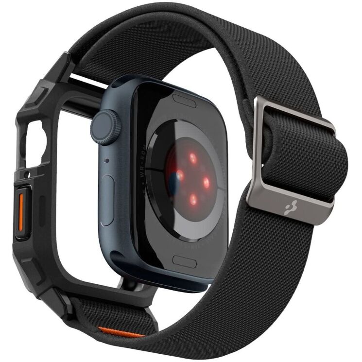 Ремешок Spigen (SGP) Lite Fit Pro для Apple Watch 45 mm (7 / 8 / 9 Series) - Matte Black: фото 6 из 14