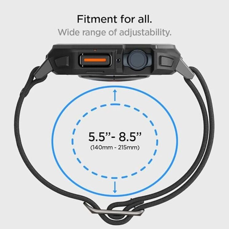 Ремешок Spigen (SGP) Lite Fit Pro для Apple Watch 45 mm (7 / 8 / 9 Series) - Matte Black: фото 13 из 14