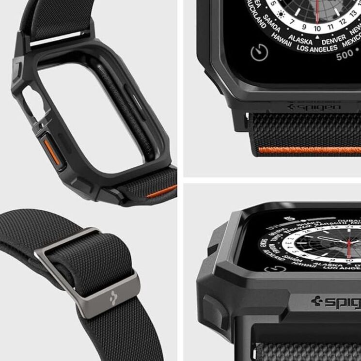 Ремешок Spigen (SGP) Lite Fit Pro для Apple Watch 45 mm (7 / 8 / 9 Series) - Matte Black: фото 14 из 14