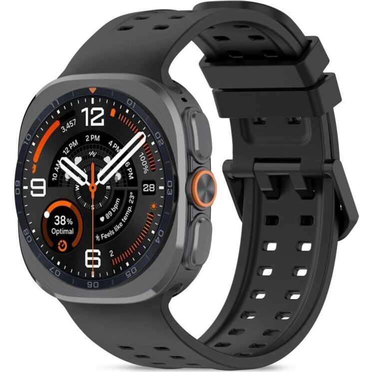 Ремінець Tech-Protect Silicone Air для Samsung Galaxy Watch Ultra 2 / Ultra / Ultra (2025) - Black: фото 1 з 5