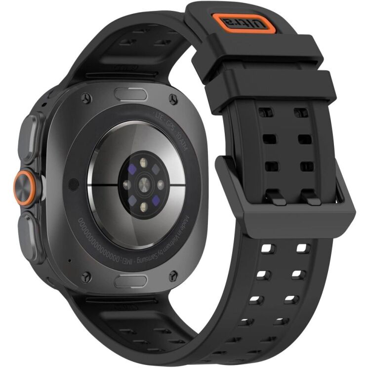 Ремінець Tech-Protect Silicone Air для Samsung Galaxy Watch Ultra 2 / Ultra / Ultra (2025) - Black: фото 2 з 5