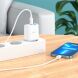 Сетевое зарядное устройство Hoco C105A PD20W + QC3.0 + кабель Type-C to Lightning - White (960176W). Фото 8 из 9