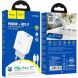 Сетевое зарядное устройство Hoco C105A PD20W + QC3.0 + кабель Type-C to Lightning - White (960176W). Фото 7 из 9