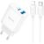 Сетевое зарядное устройство Hoco C105A PD20W + QC3.0 + кабель Type-C to Lightning - White: фото 1 из 9