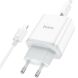 Сетевое зарядное устройство Hoco C105A PD20W + QC3.0 + кабель Type-C to Lightning - White (960176W). Фото 4 из 9