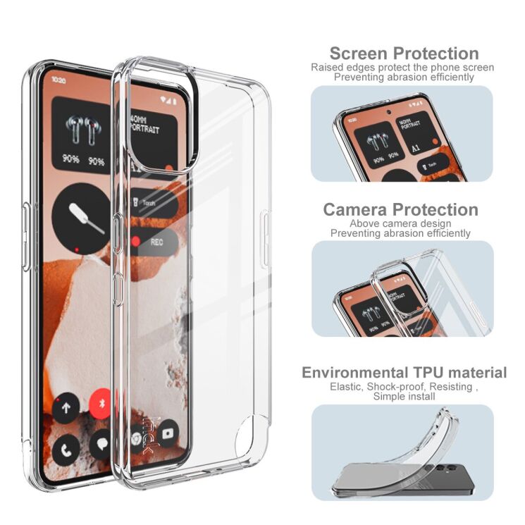 Силіконовий чохол IMAK UX-10 Series для Nothing CMF Phone 2 Pro - Transparent: фото 5 з 6