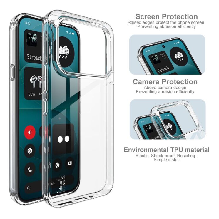 Силиконовый чехол IMAK UX-10 Series для Nothing Phone (4a) Pro - Transparent (411406T) Силиконовый чехол IMAK UX-10 Series для Nothing Phone (4a) Pro - Transparent: фото 7 из 8