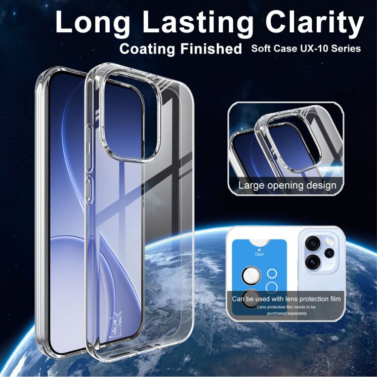 Силіконовий чохол IMAK UX-10 Series для OPPO Reno 15 Pro - Transparent (405610T) Силіконовий чохол IMAK UX-10 Series для OPPO Reno 15 Pro - Transparent: фото 3 з 6