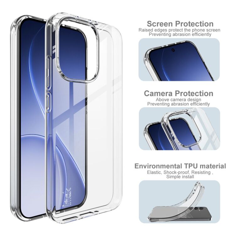 Силіконовий чохол IMAK UX-10 Series для OPPO Reno 15 Pro - Transparent (405610T) Силіконовий чохол IMAK UX-10 Series для OPPO Reno 15 Pro - Transparent: фото 5 з 6