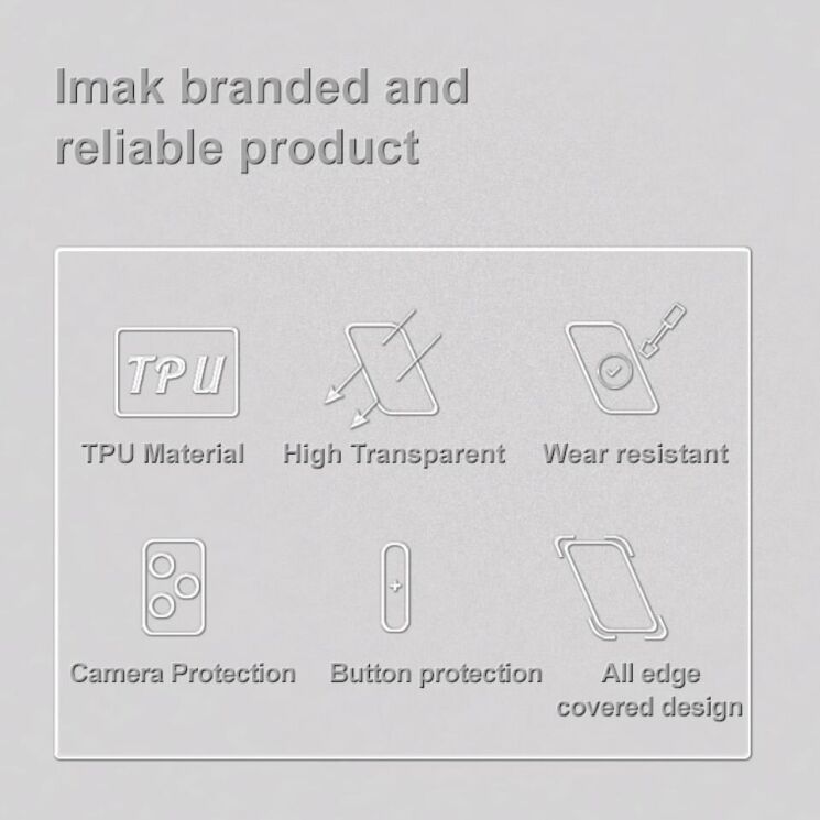 Силиконовый чехол IMAK UX-5 Series для Xiaomi 14T Pro - Transparent: фото 6 из 8