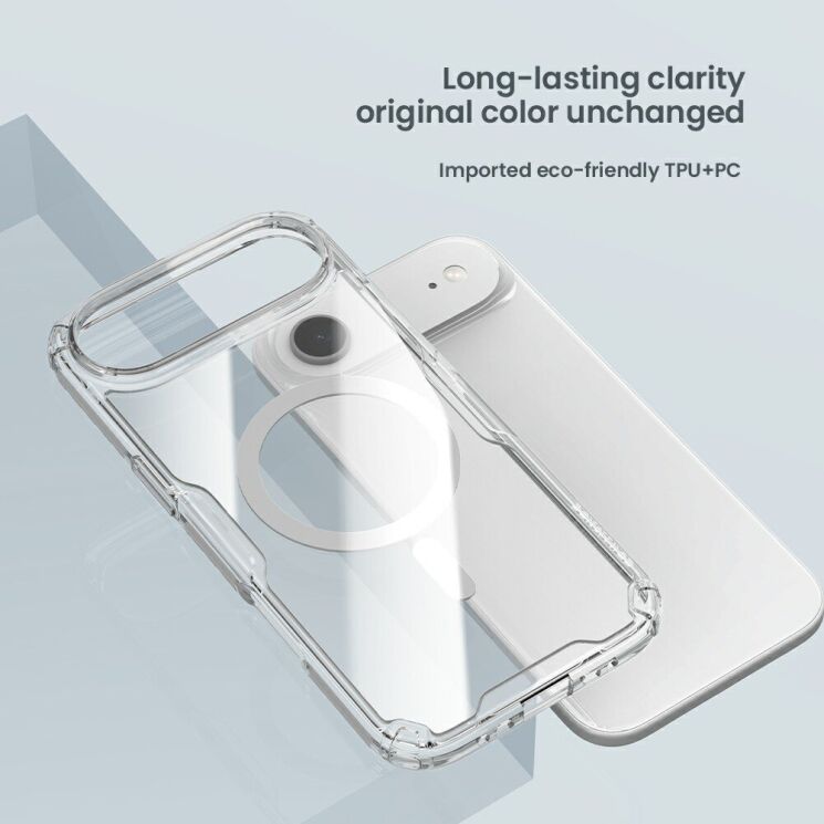 Силиконовый чехол NILLKIN Nature TPU Pro Magnetic для iPhone Air - Transparent: фото 7 из 14