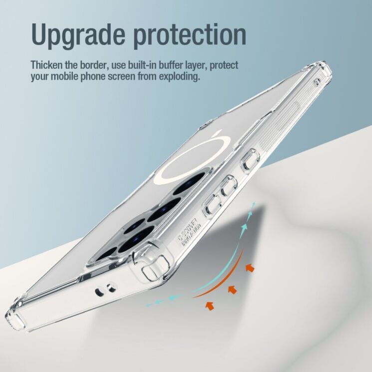 Силиконовый чехол NILLKIN Nature TPU Pro Magnetic для Samsung Galaxy S24 Ultra - Transparent: фото 7 из 15