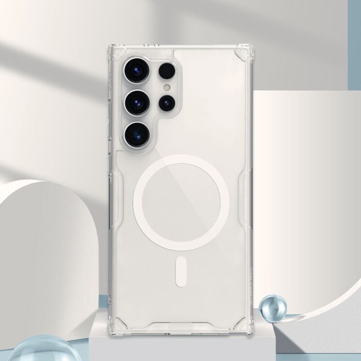 Силиконовый чехол NILLKIN Nature TPU Pro Magnetic для Samsung Galaxy S24 Ultra - Transparent: фото 14 из 15