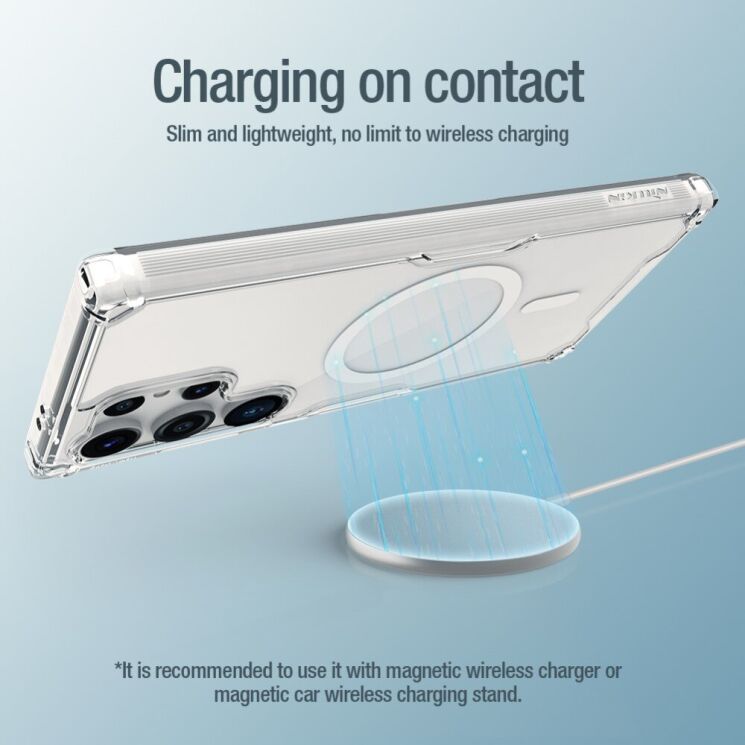 Силиконовый чехол NILLKIN Nature TPU Pro Magnetic для Samsung Galaxy S24 Ultra - Transparent: фото 6 из 15