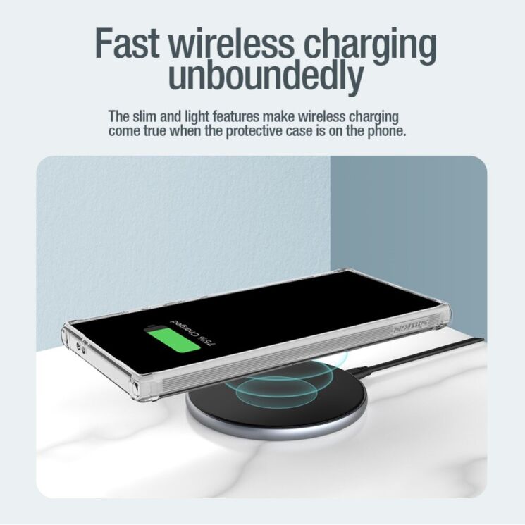 Силиконовый чехол NILLKIN Nature TPU Pro Magnetic для Samsung Galaxy S24 Ultra - Transparent: фото 11 из 15