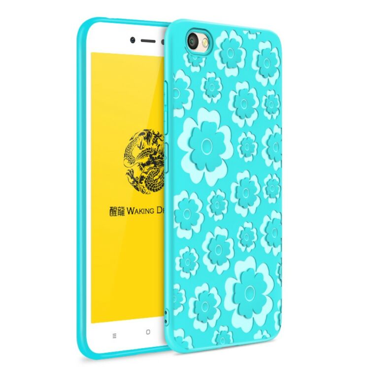 Силиконовый чехол UniCase 3D Flower Series для Xiaomi Redmi Note 5A - Green: фото 1 из 1