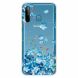 Силіконовий (TPU) чохол Deexe Pretty Glossy для Samsung Galaxy A21 (A215) - Blue Flowers (256610M). Фото 1 з 4