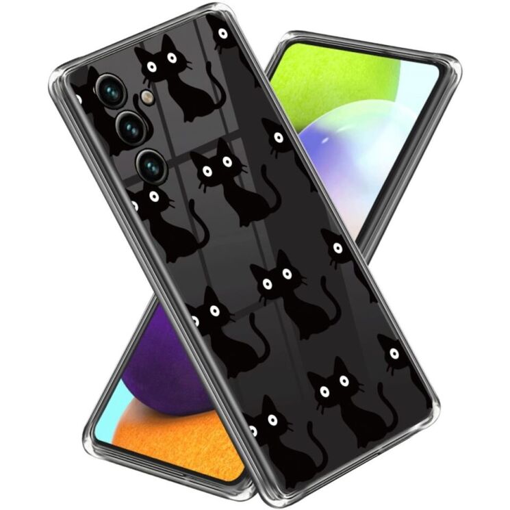 Силиконовый (TPU) чехол Deexe Pretty Glossy для Samsung Galaxy A34 (A346) - Black Cat: фото 1 из 3