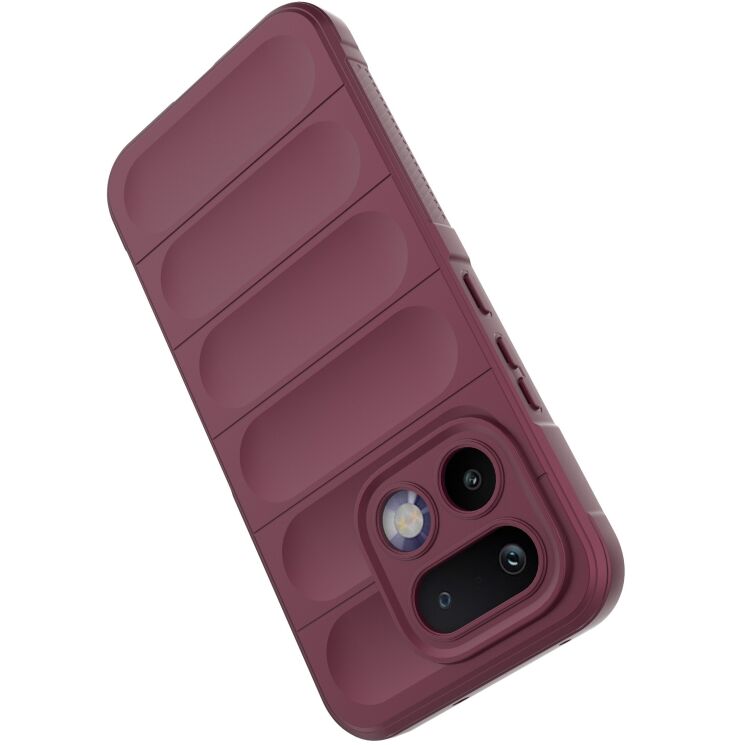 Силиконовый (TPU) чехол Deexe Terra Case для Realme 16 Pro - Wine Red: фото 4 из 8