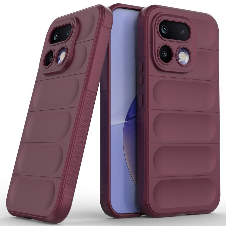 Силиконовый (TPU) чехол Deexe Terra Case для Realme 16 Pro - Wine Red: фото 2 из 8