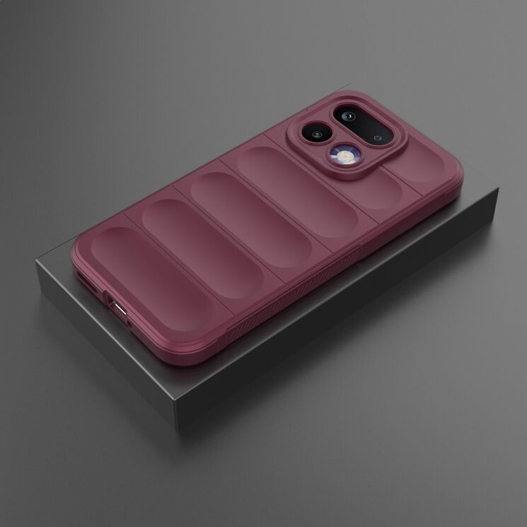 Силиконовый (TPU) чехол Deexe Terra Case для Realme 16 Pro - Wine Red: фото 5 из 8